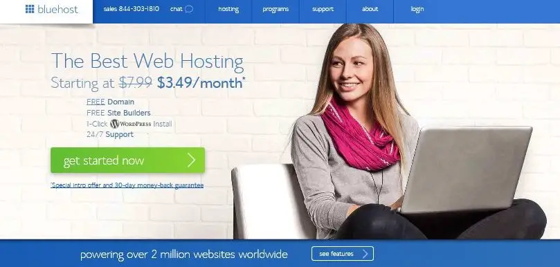 Bluehost Homepage