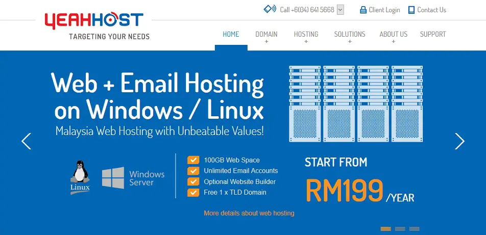 YeahHost Homepage