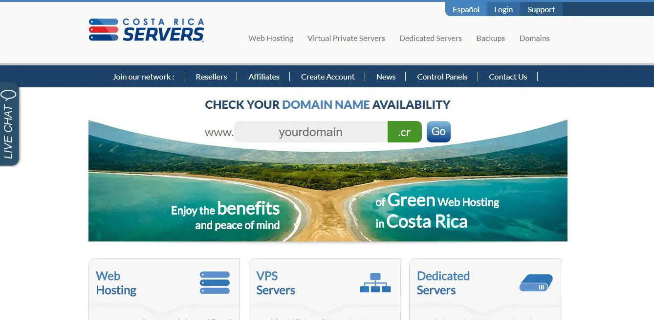 Costa Rica Servers-Homepage
