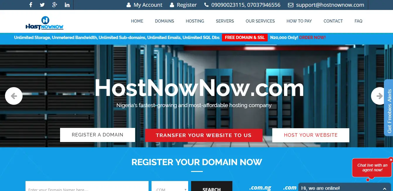 HostNowNow-Homepage