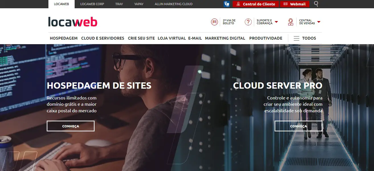 Locaweb-Homepage