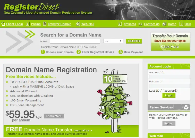 Register-Direct-homepage