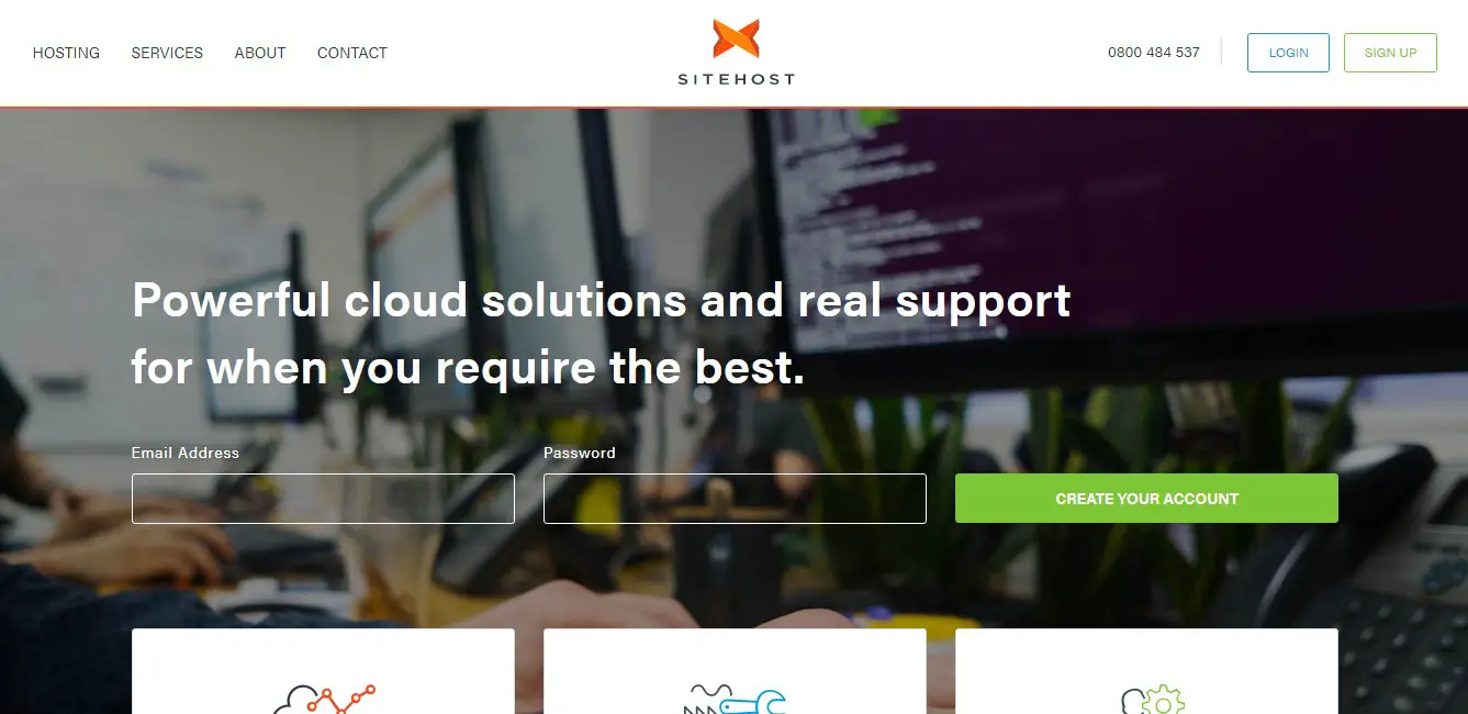 Sitehost-Homepage