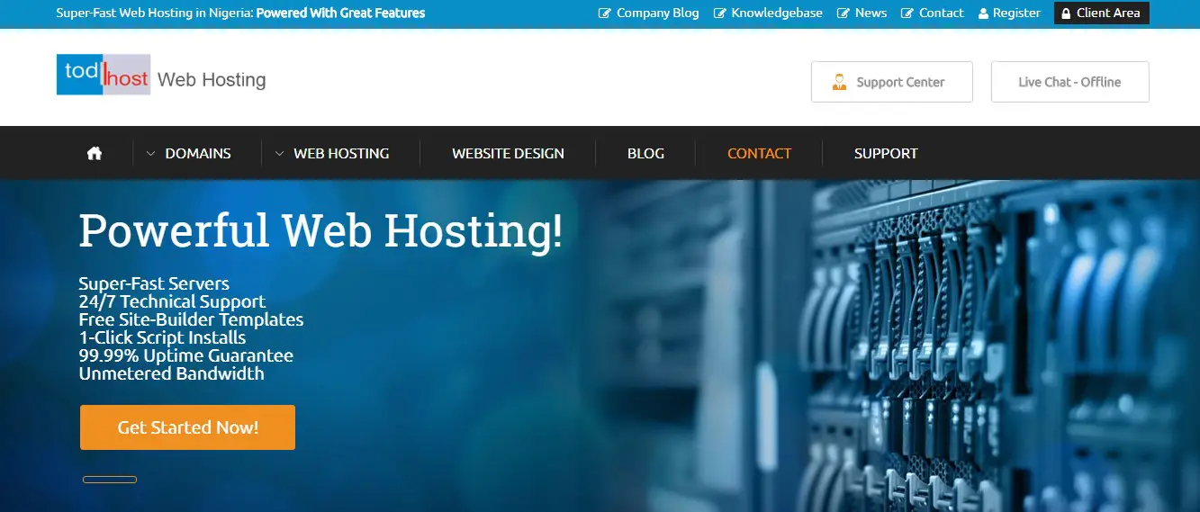 Todhost-homepage