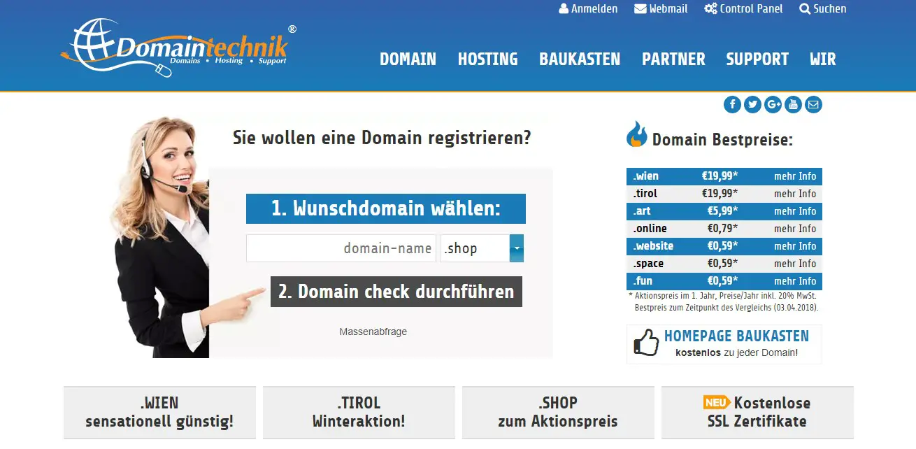 domaintechnik-homepage