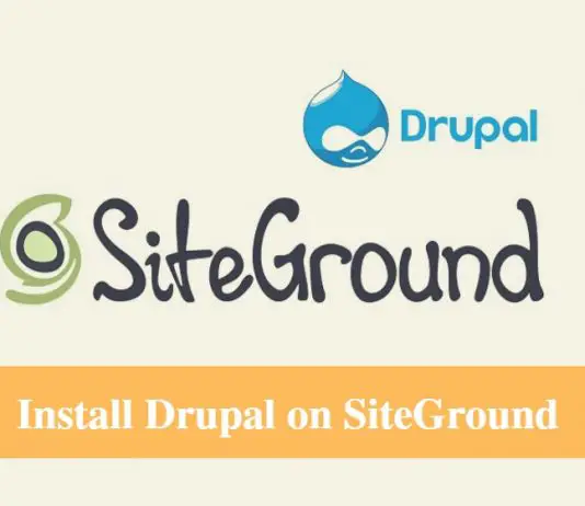 Install Drupal on SiteGround