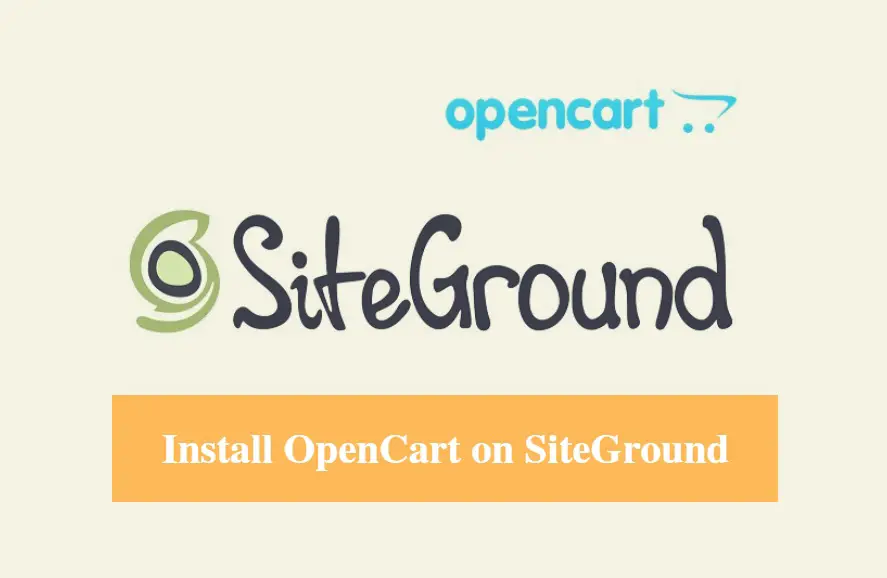Install OpenCart on SiteGround