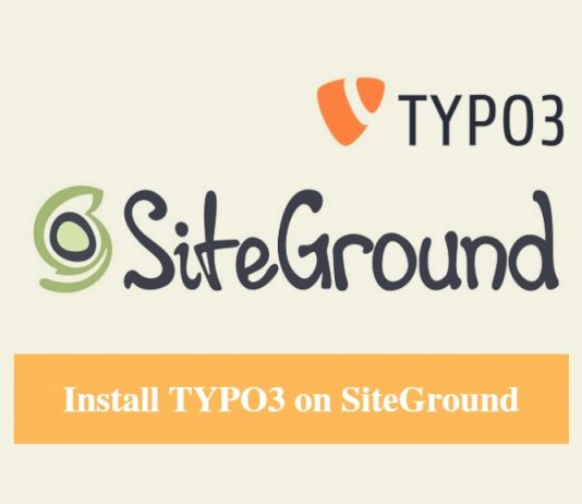 Install TYPO3 on SiteGround