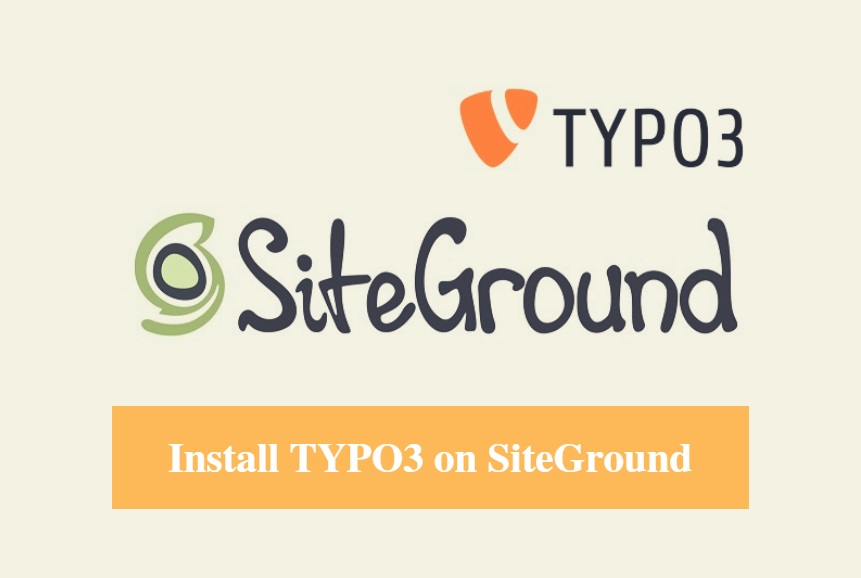 Install TYPO3 on SiteGround