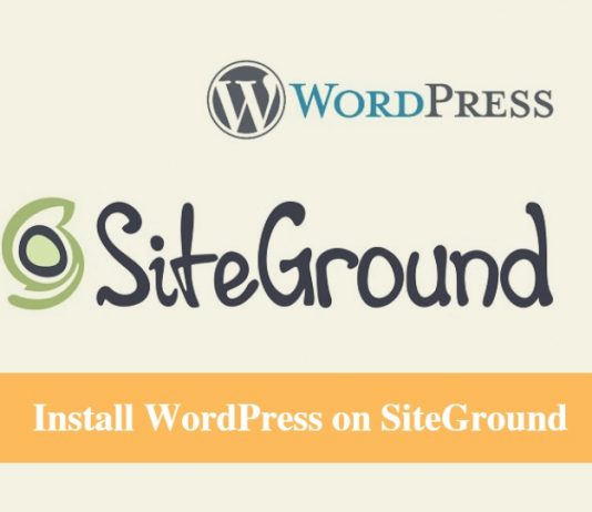 Install WordPress on SiteGround