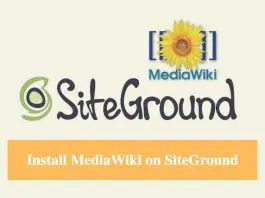 Install MediaWiki on SiteGround