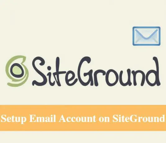 SiteGround Setup Email Account