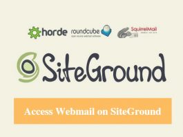 SiteGround Webmail Access