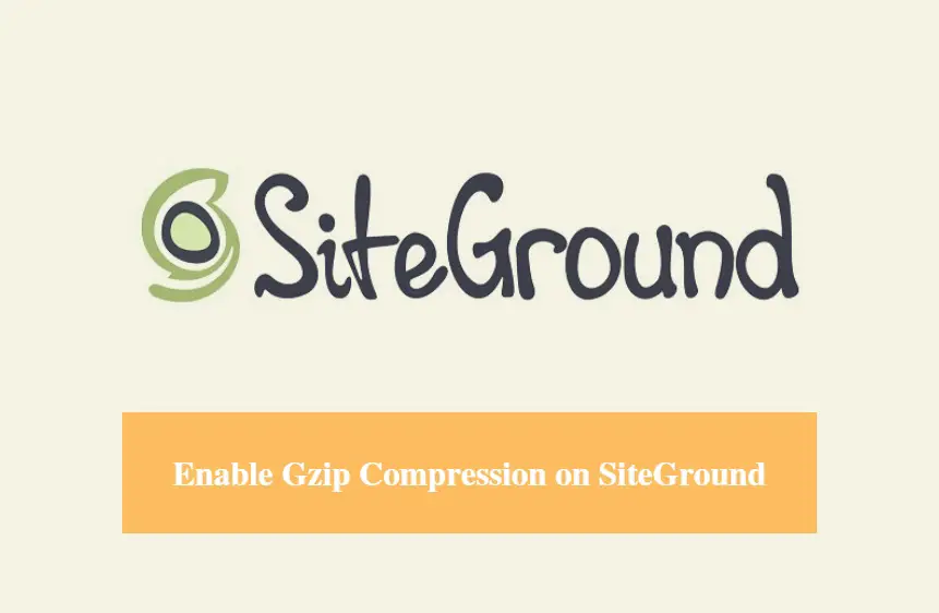 SiteGround Enable Gzip Compression