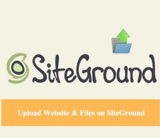 SiteGround Upload Website Files
