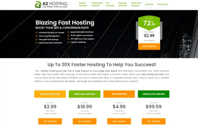 a2hosting cheap web hosting ireland