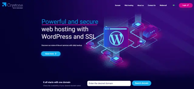 crystone ecommerce web hosting sweden