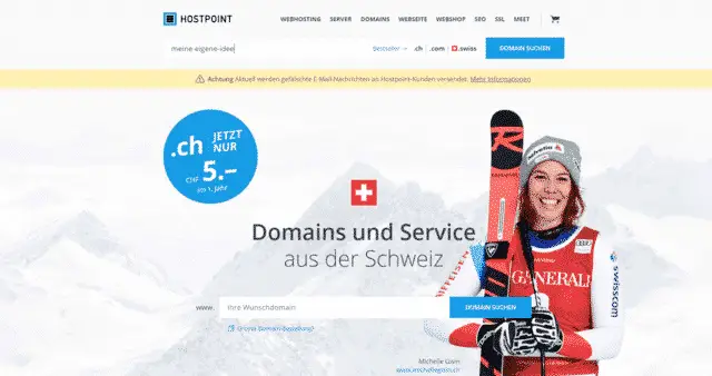 hostpoint ecommerce web hosting switzerland