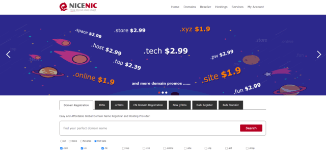 nicenic ecommerce web hosting Hong Kong