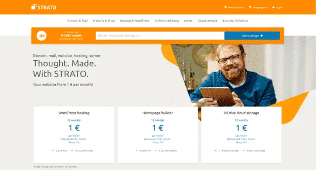 strato free web hosting germany