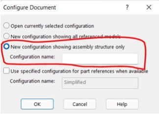 Configuration document window