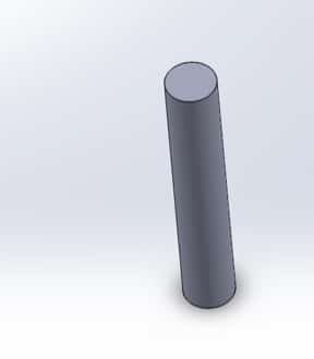 Cylindrical extrusion or hole