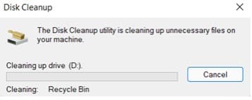 Disk cleanup