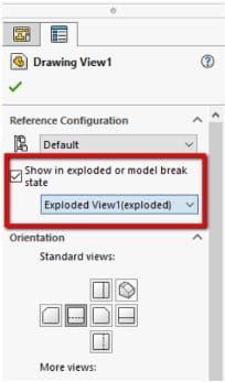 Drawing view reference configuration