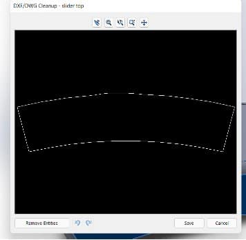 dxf dwg cleanup slider top