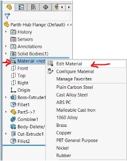 Features material edit material option