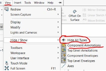 solidworks cosmetic thread not showing in section view