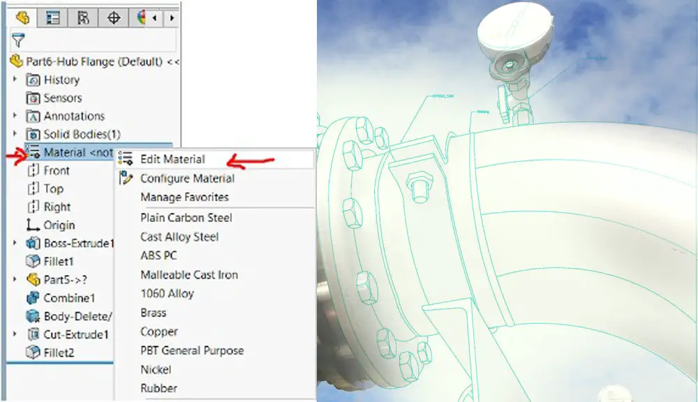 How to Change Materials in Solidworks