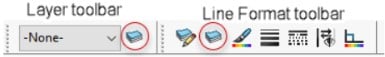 Layer toolbar line format toolbar