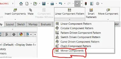 Linear component pattern mirror components