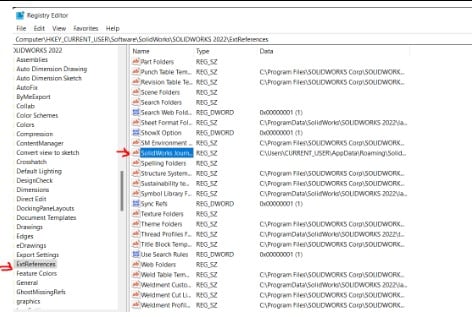 Locate key tile solidworks journal folders