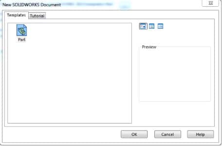 New solidworks document part templates