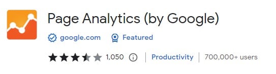 Page analytics google chrome extension