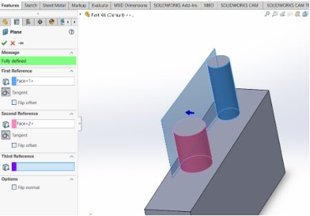 Planes on cylindrical surfaces