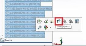 Select every component and then unsuppressed