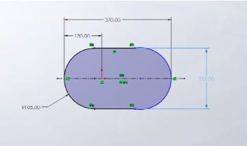 Sketch resemble straight slot