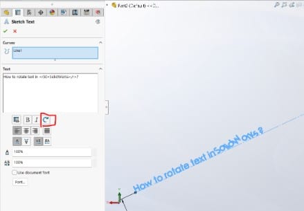 Solidworks chosen rotated by 30degrees