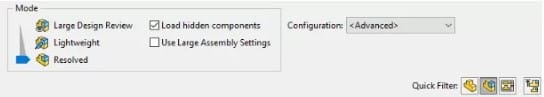 Solidworks configuration menu advanced