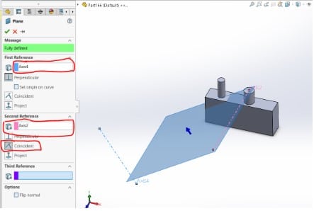 Two axis defined plane