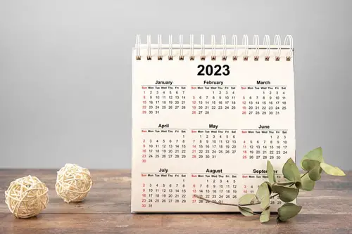 Calendar Year 2023 schedule