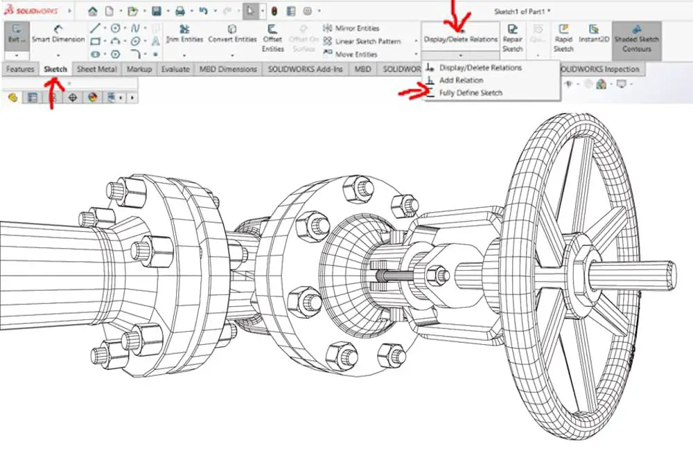 How to Fully Define a Sketch in Solidworks
