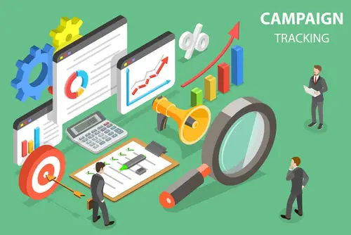 3D Isometric Flat Conceptual Illustration of Digital Web Analysis and Marketing Report