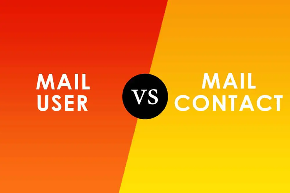 Mail User vs Mail Contact