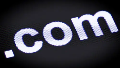 .com domain in the screen