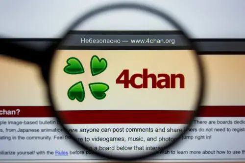 Illustrative Editorial of 4CHAN Website Homepage