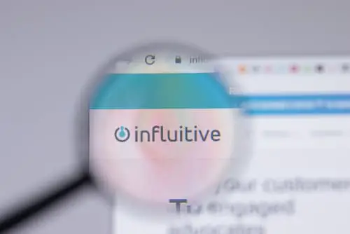Influitive Corporation logo close-up on website page